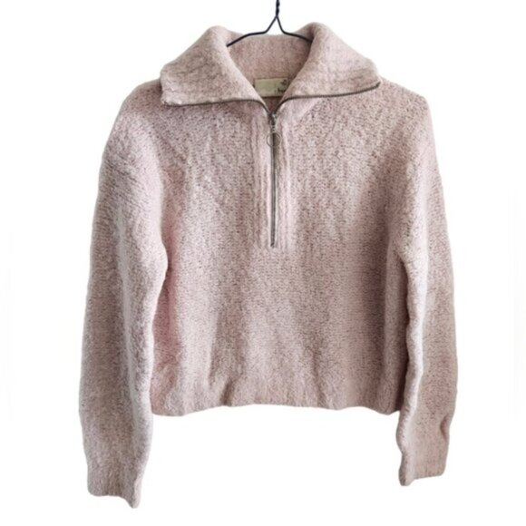 WIlfred Free Peach Gwyneth Halfzip Alpaca-Wool Blend Top Size XS - Picture 3 of 9